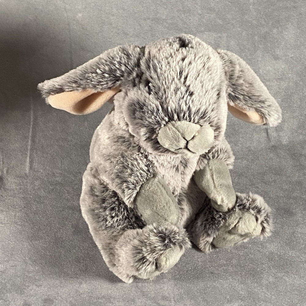 Lelly Venturelli Bunny 8" Realistic Plush Grey Rabbit Stuffed Animal Toy‎